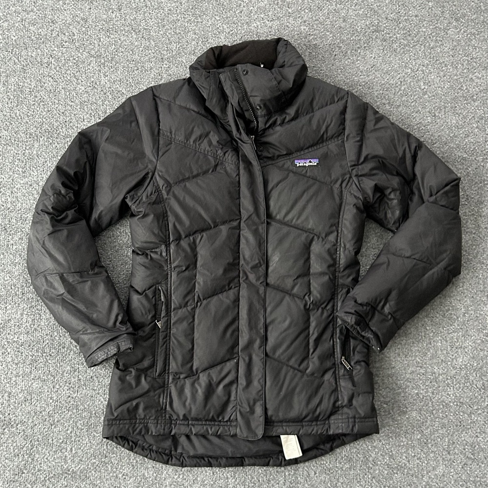 Patagonia‎ Jacket Womens XS Black Down With It Puffer Coat Insulated no hood